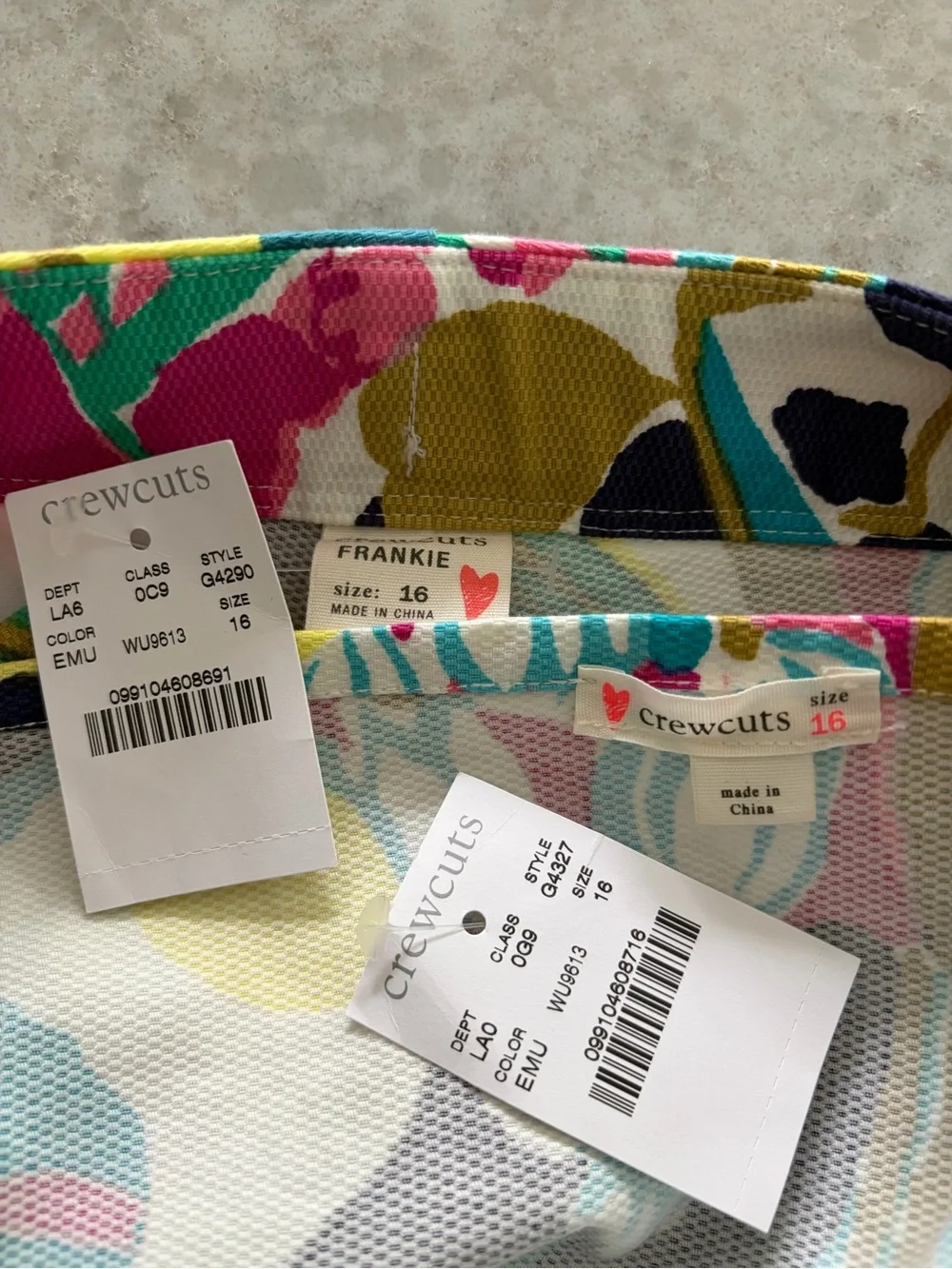 JCrew Crewcuts Tropical Floral Top and Shorts Matching Set - Size 16